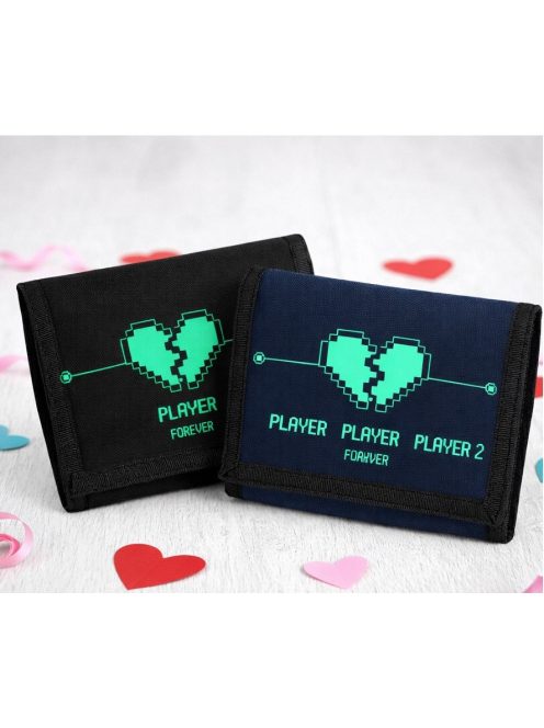 Gamer Szerelem – Sötétben Világító Páros Pénztárca Szett (Player 1 & 2)